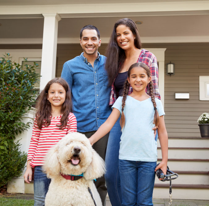 Family with Dog